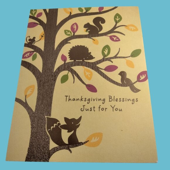 Thanksgiving Blessings Greeting Card  Envelope American Greetings - Picture 1 of 7